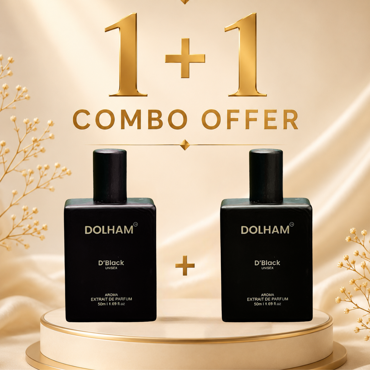 Dolham D'Black Unisex Perfume 1+1 Combo (2 x 50ml)