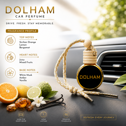 Dolham Car Perfume -Citrus & Fruity | 8 ml